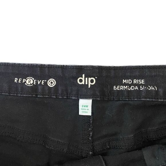 DIP reproach mid rise Bermuda shorts plus size 24W black - Picture 2 of 7